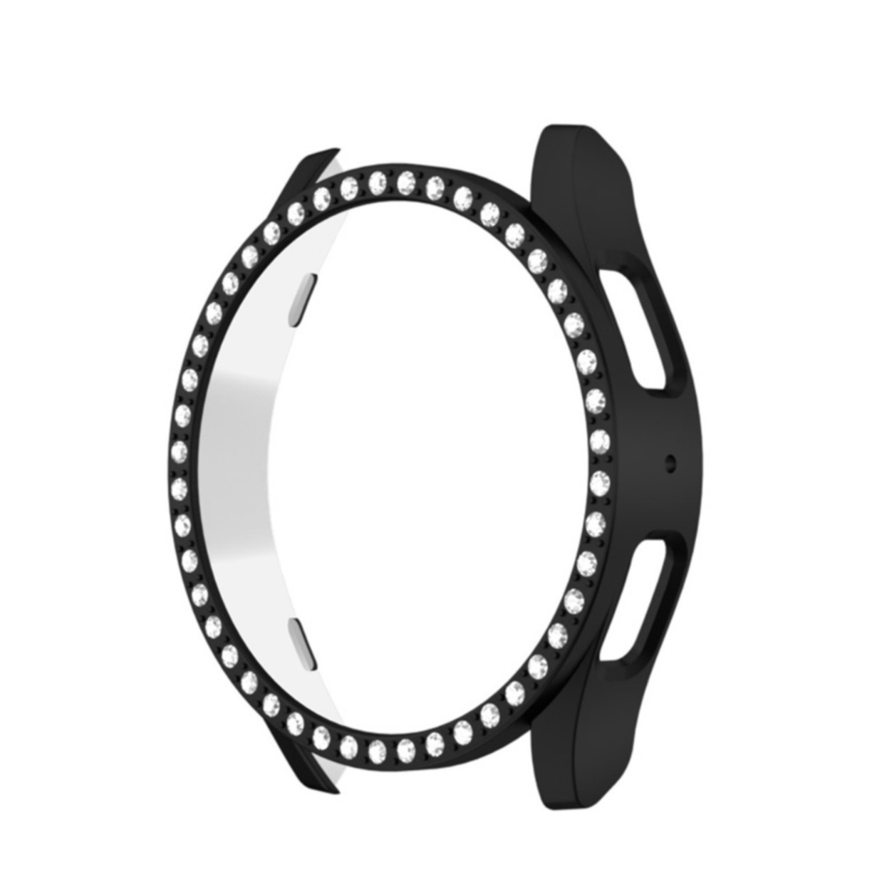 Samsung Galaxy Watch 7 (44 mm) Hardcase Hülle Bumper mit Strasssteinen - Schwarz