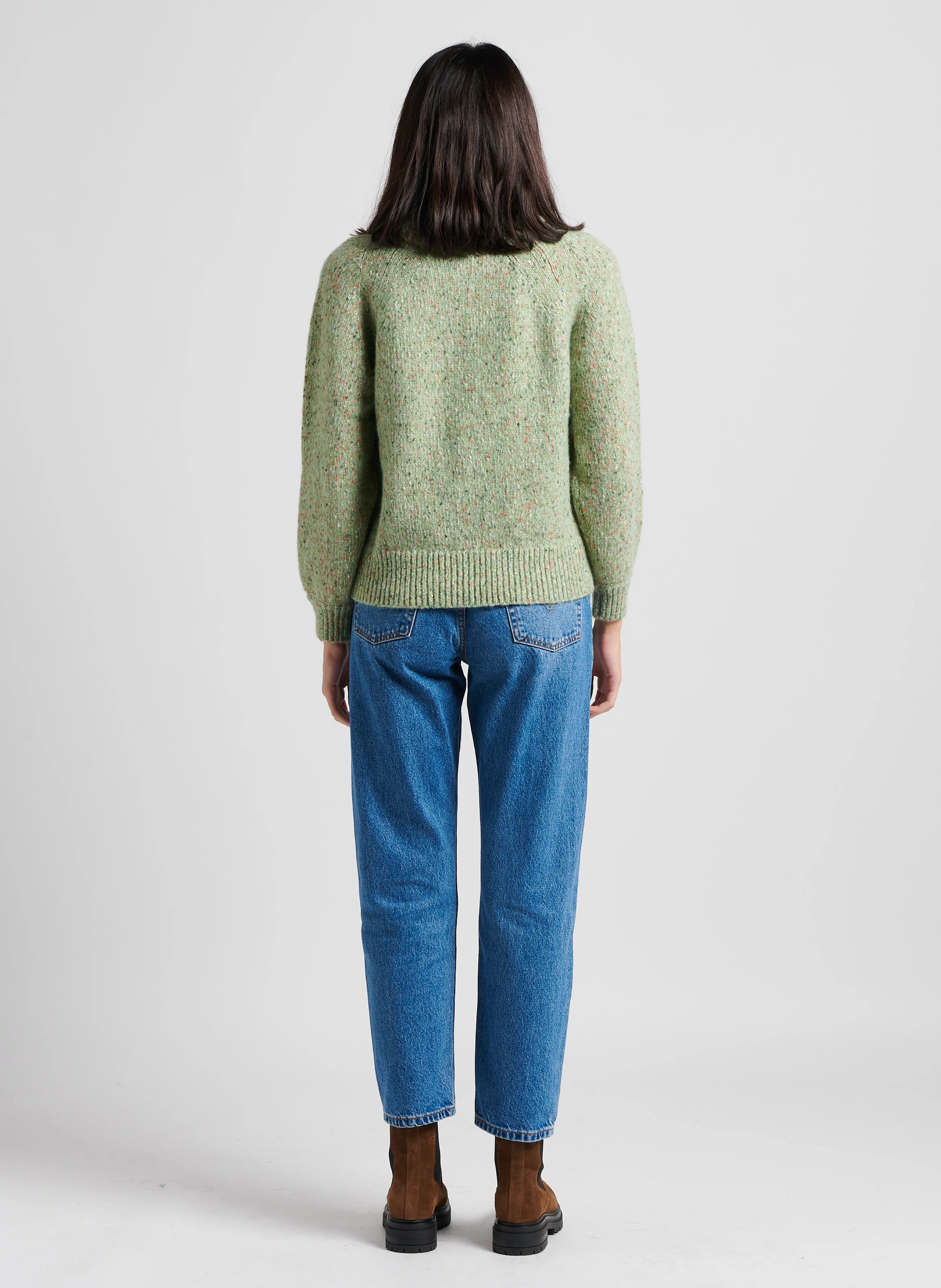 501 CROP - Jean droit cropped en coton | Jean Délavé