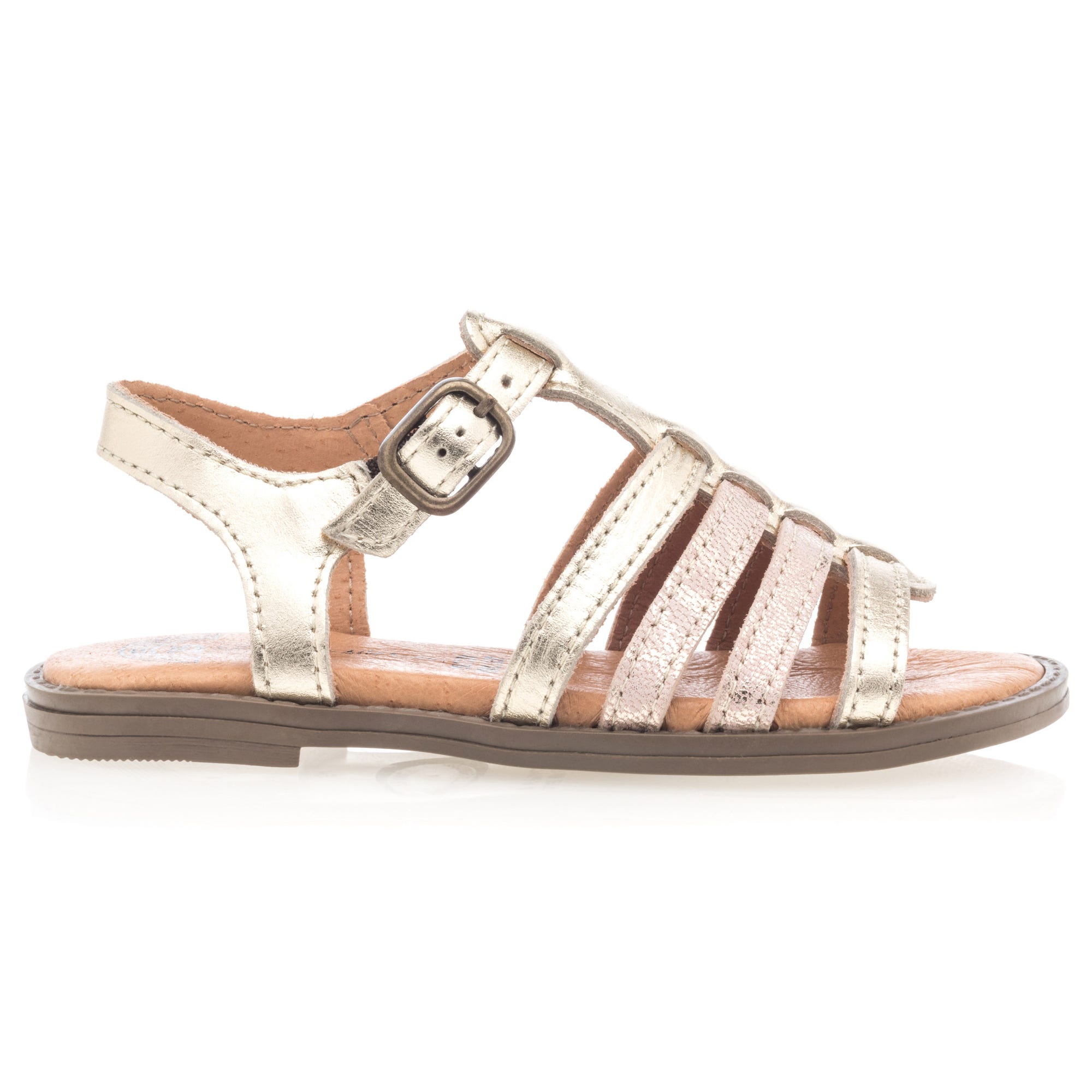 Sandales Fille en cuir rose