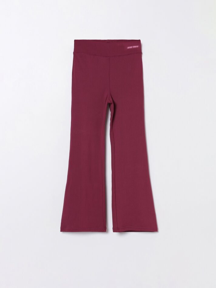 Calça legging esportiva térmica flare - Bordô