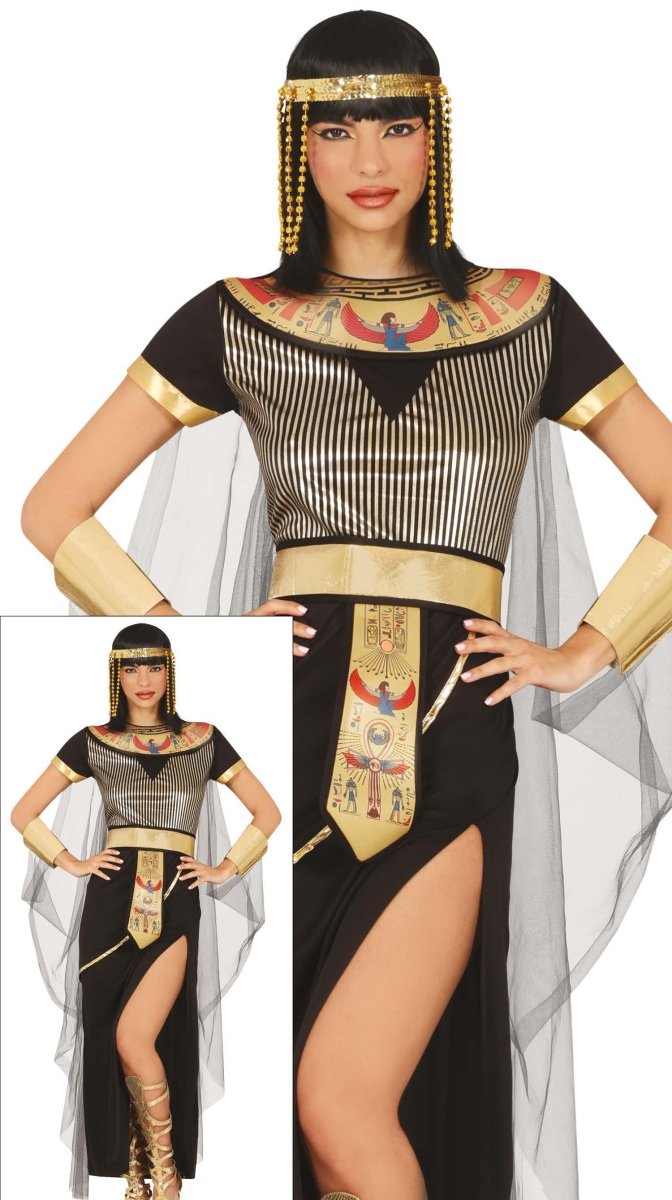 Cleopatra Kostuum Zwart Goud Dames