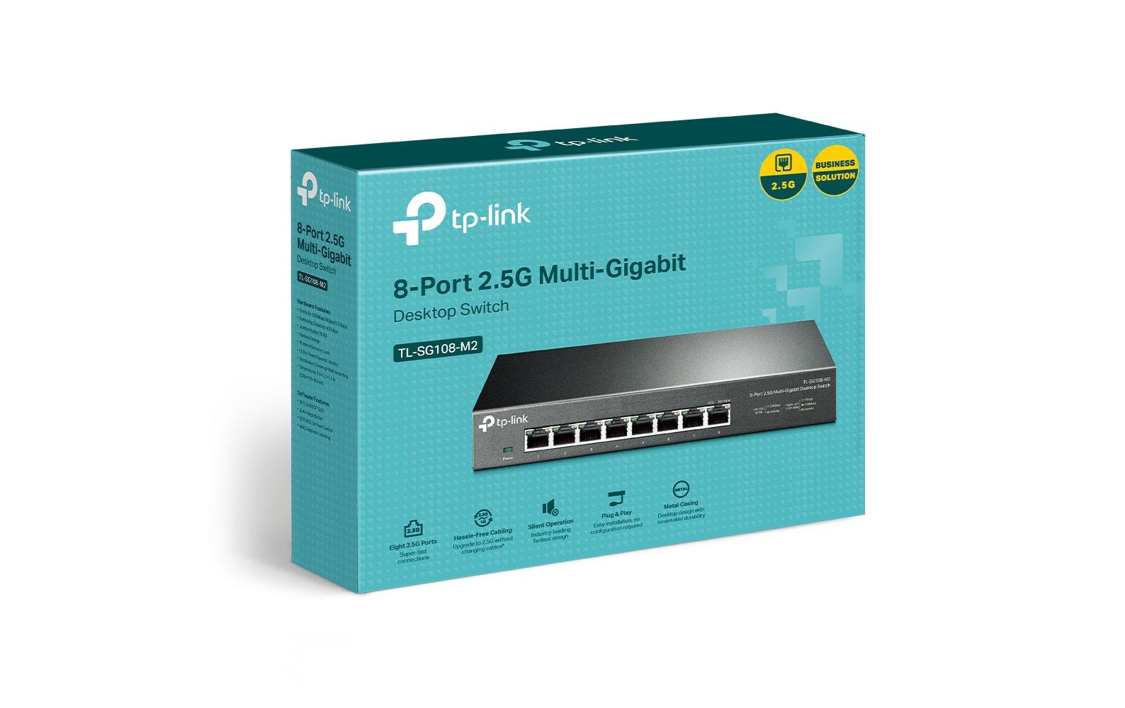 Switch Omada Unmanaged 8 x 2.5G Ports TL-SG108-M2 8 Port8-Port 2.5G Desktop Switch