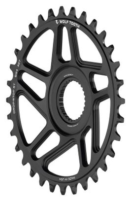 Plateau Wolf Tooth Direct Mount Chainring for Bosch E-Bike Motor 32T Drop-Stop ST Noir