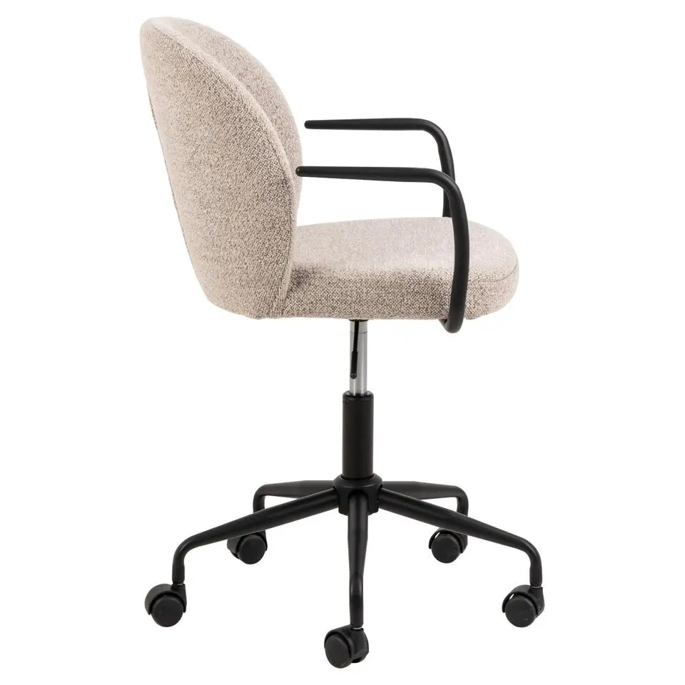 Bureaustoel Beige Stof - Zithoogte 55cm - Santiago