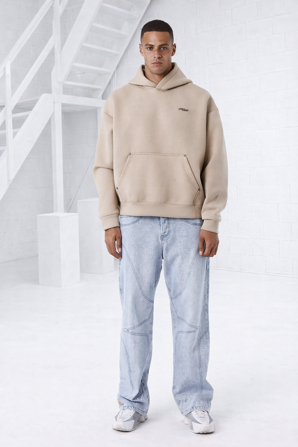 Project X Paris Neopreen Hoodie Heren Beige