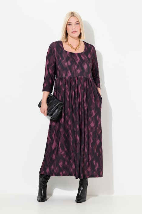 Jerseykleid, A-Linie, Alloverprint