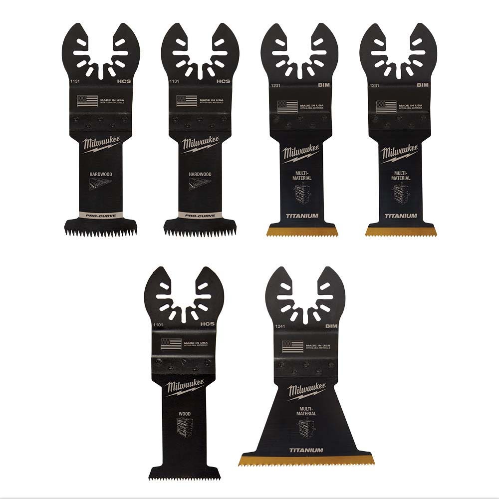 MILWAUKEE 6 piece OPEN-LOK Multi Tool Blade Set 49109112