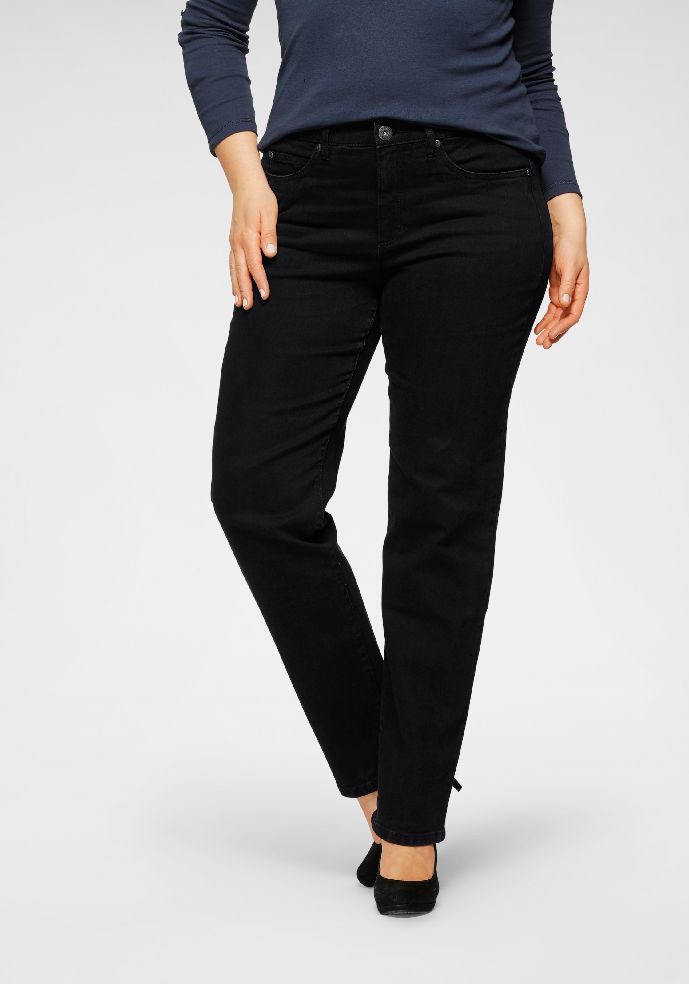 Arizona Straight-Jeans »Curve-Collection«, bequeme Passform,  gerade Beinform,  hohe Leibhöhe