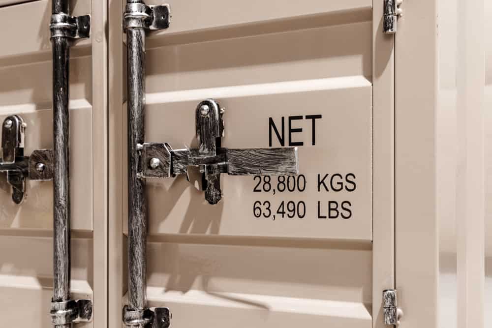 Container-Schrank GLOBETROTTER 80cm greige Metall Aktenschrank mit Flügeltüren