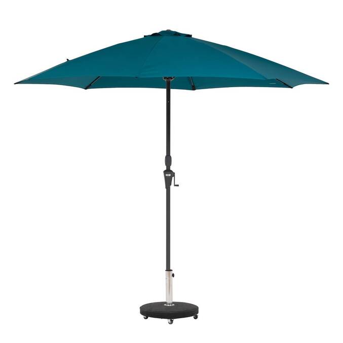 Parasol droit rond SISKO Bleu canard