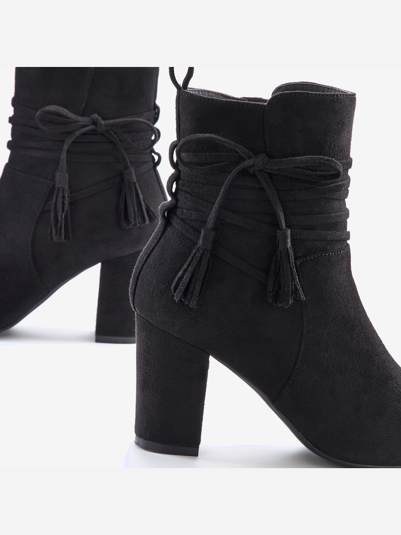 Bottines liens à nouer raffinés et laçage