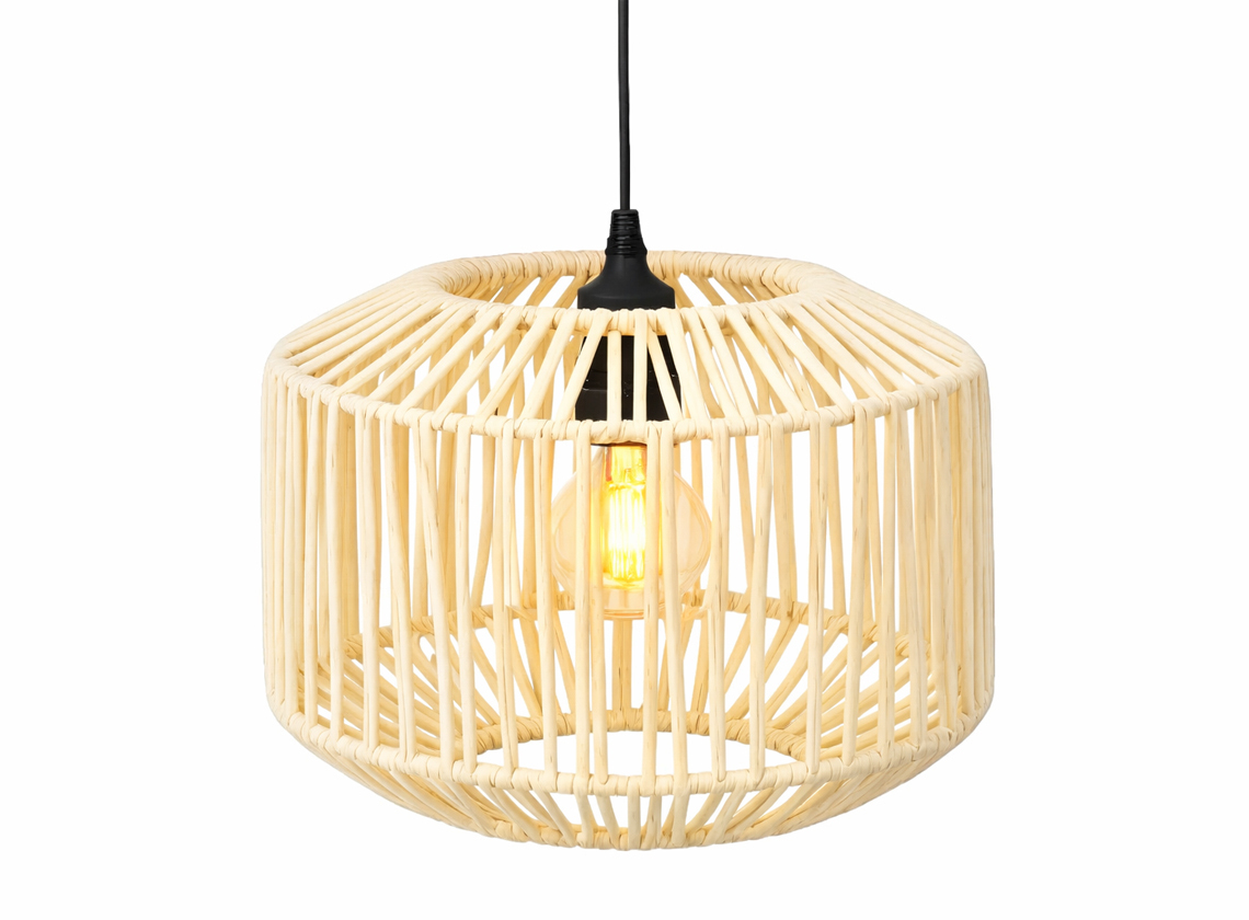 Lumineo Steady wicker hanglamp