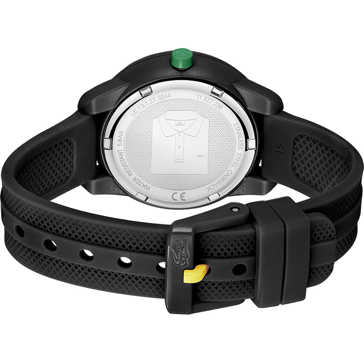 Montre LACOSTE mini tennis enfant bracelet silicone noir