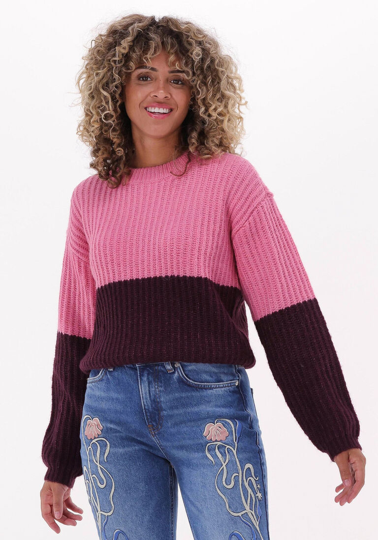 SCOTCH & SODA roze scotch & soda trui chunky colour block pullover