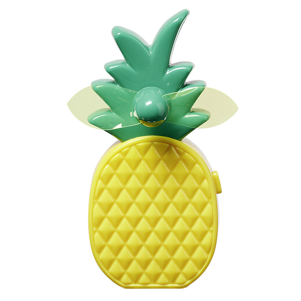 Mini ventilateur à piles Homday forme ananas jaune et vert