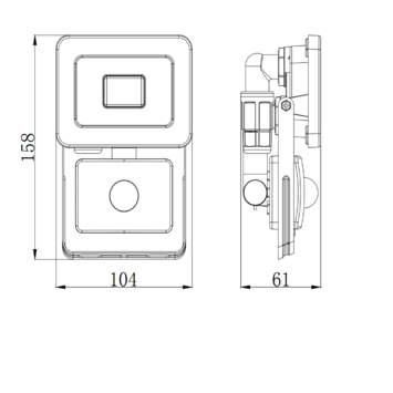 Breedstraler met sensor 10W 850 lumen IP44