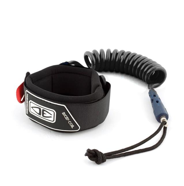 Ocean and earth Leash bodyboard Biceps coiled corde Black