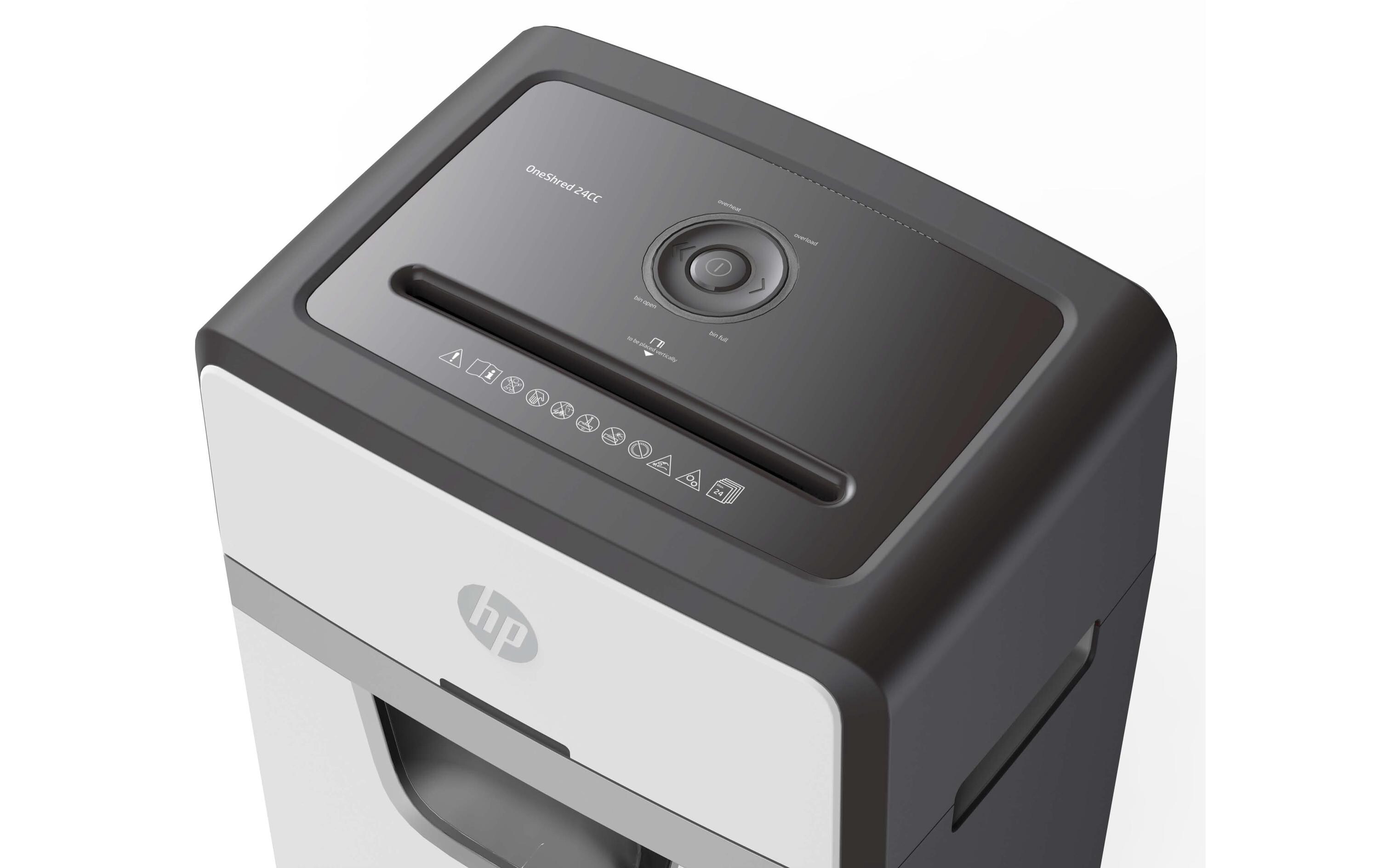 Aktenvernichter OneShred 24CC P-4, 24 Seiten<br>Dokumentenvernichter von HP
