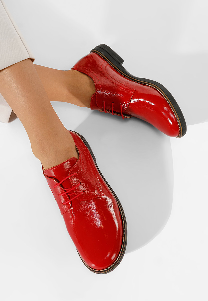 Chaussures derby en cuir rouges Otivera V3