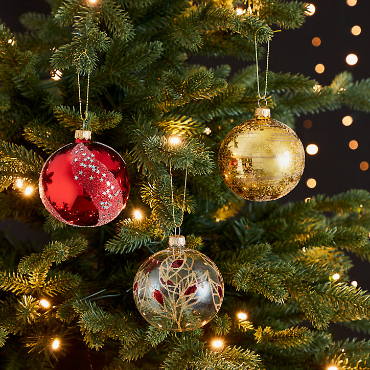 Assortiment 6 boules en verre Tradition