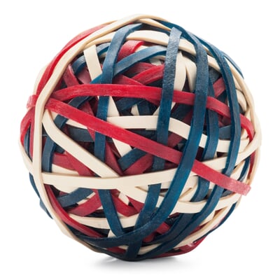 Gummiringe-Ball