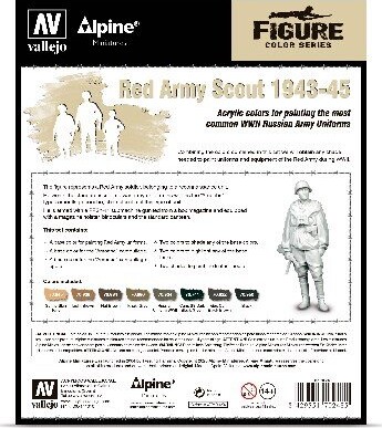 Vallejo - Figur Maling Sæt - Red Army Scout 1943-45 - 1:35 - 8X17 ML