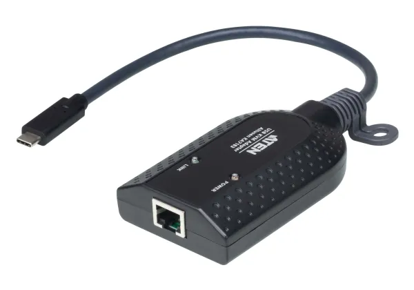 ATEN KA7183 - Adapter til tastatur/ video / mus (KVM) - RJ-45 (hun) til 24 pin USB-C (han) - 5 V