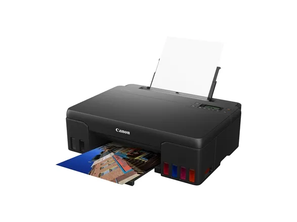 Canon PIXMA G550 - Printer - farve - blækprinter - kan genopfyldes - A4/Legal - op til 3.9 ipm (mono) / op til 3.9 ipm (farve) - kapacitet: 100 ark - USB 2.0, Wi-Fi(n)