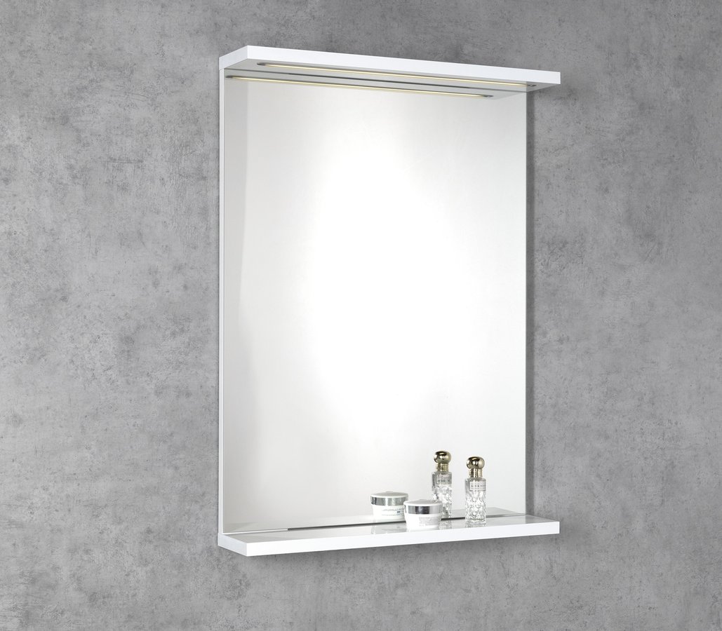 Sapho Korin spiegel met LED-verlichting en planchet 60x70cm wit