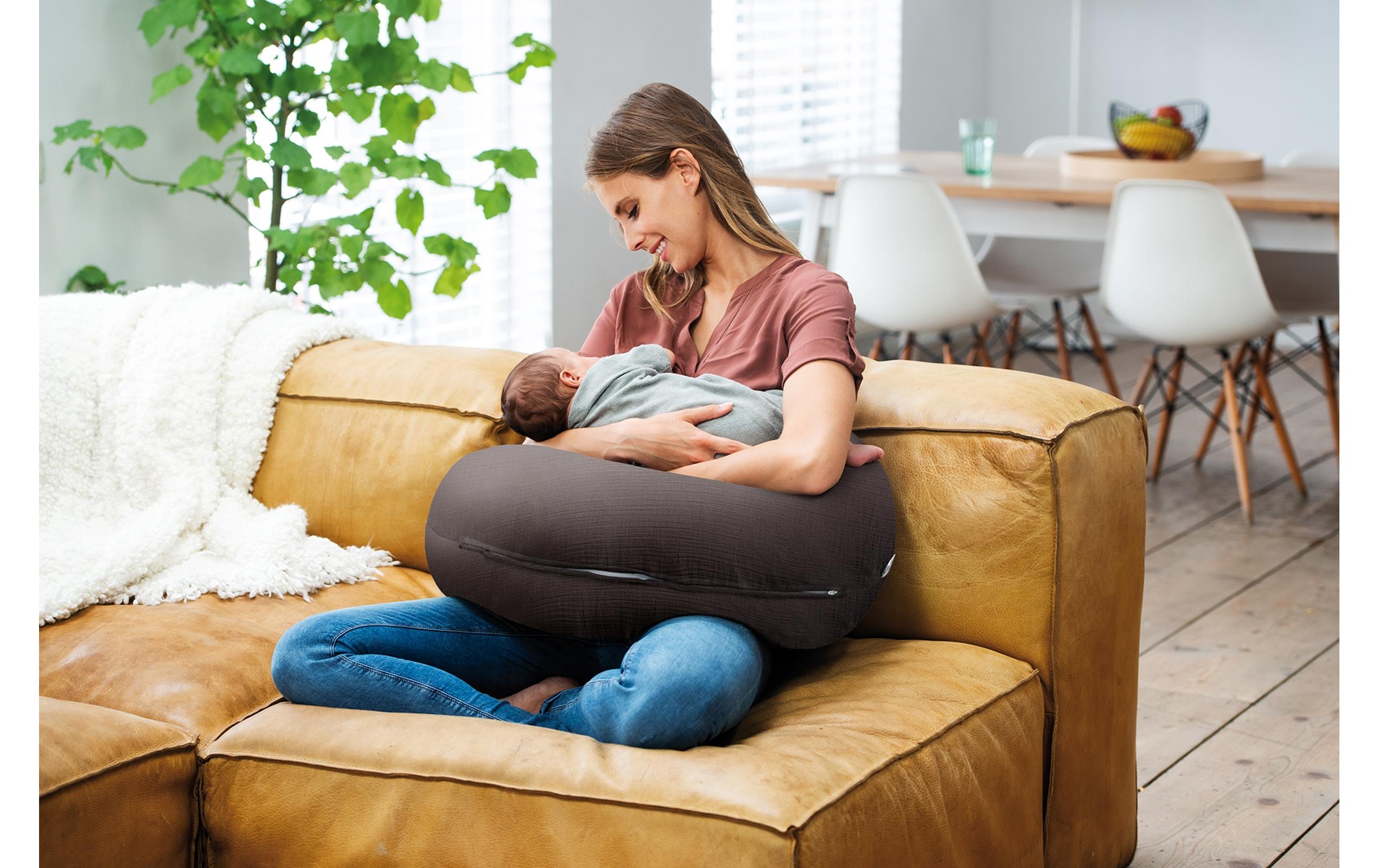 Stillkissen Comfy Big GrauGrosses Multifunktionskissen mit abnehmbarem Bezug