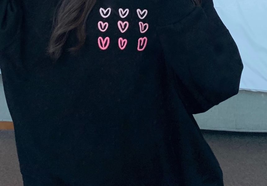 Dute - Sweatshirt met hartprint