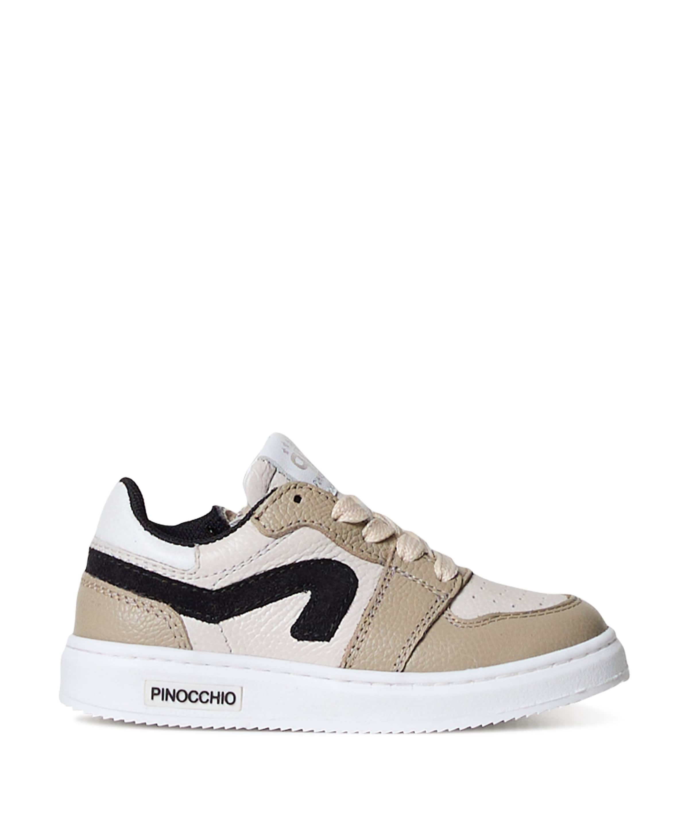 Pinocchio jongens veterschoenen beige