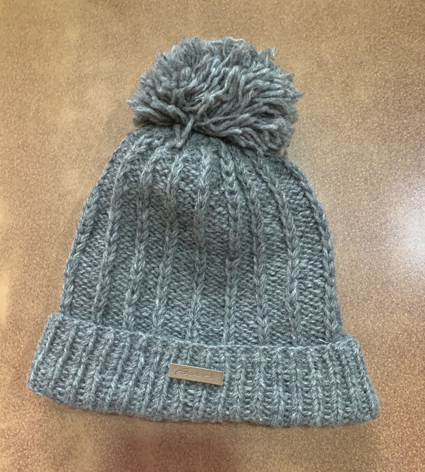 Strickmütze mit Pompon, grau günstig bestellen