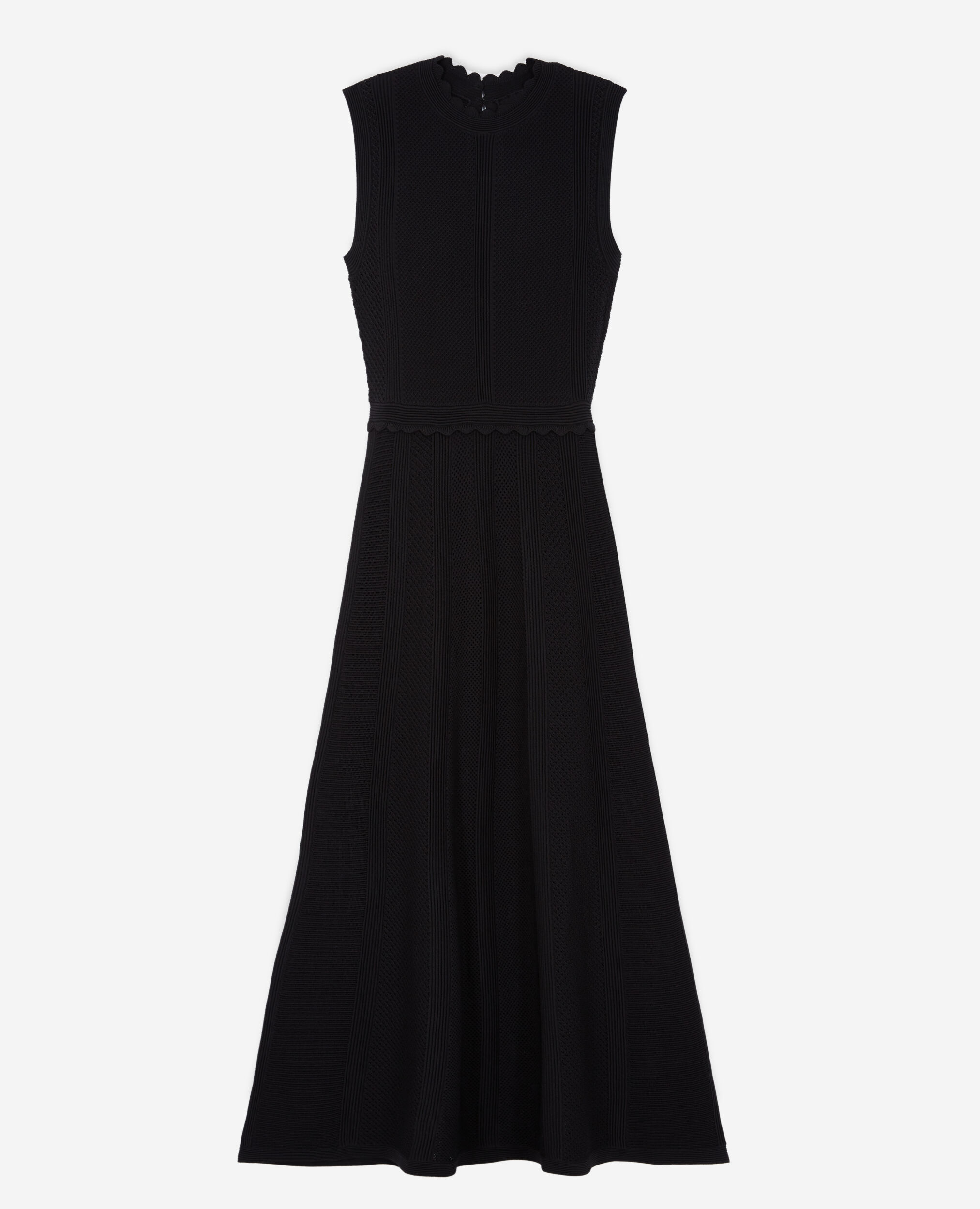 Robe longue en maille noire