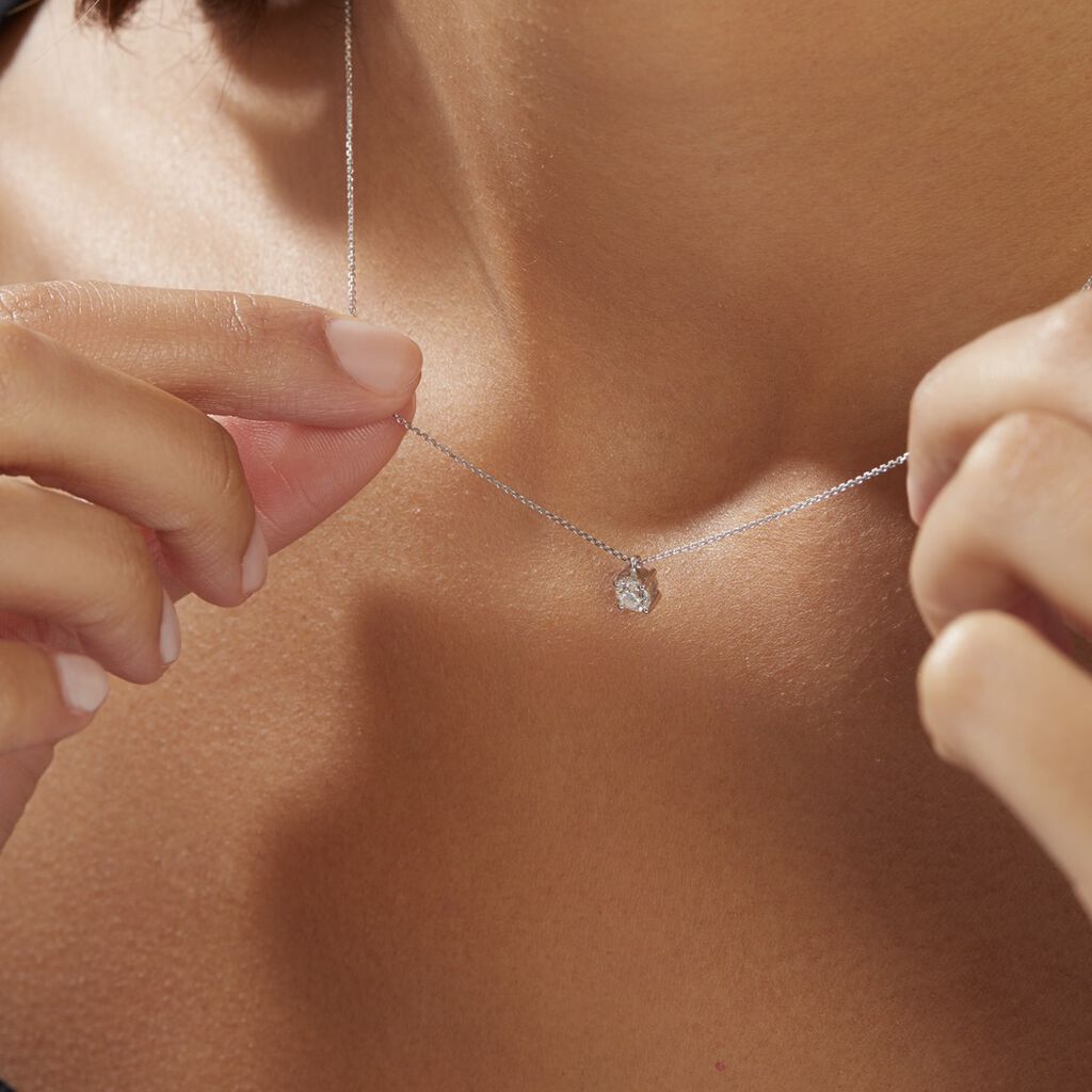 Collier Elfa Or Blanc Diamant