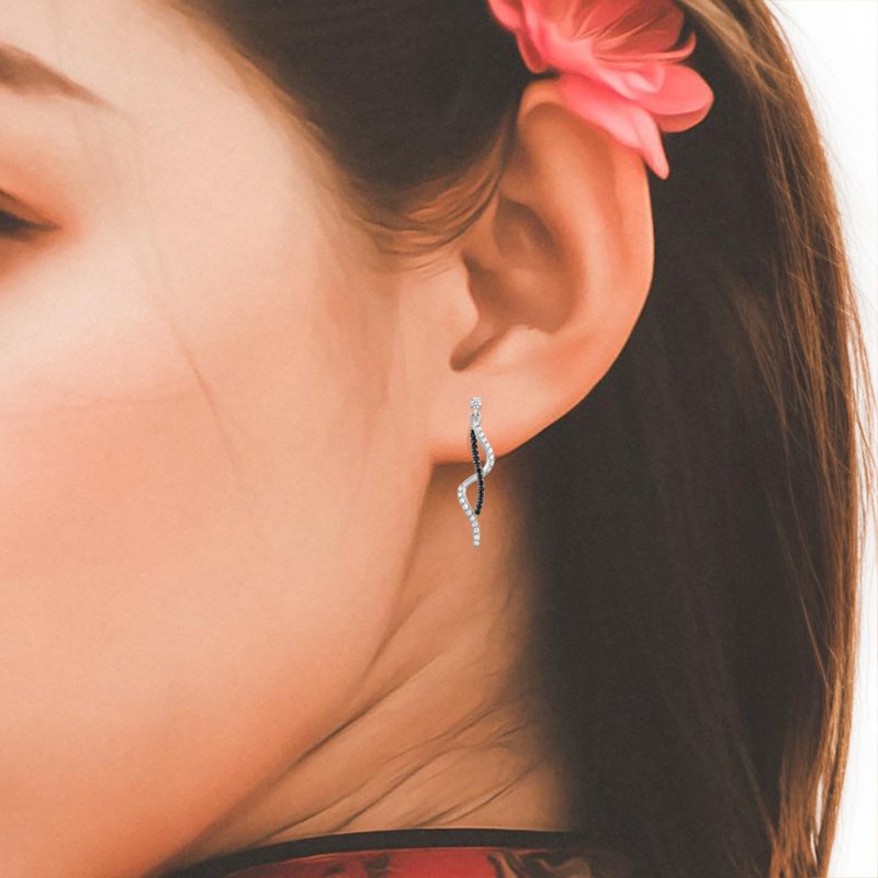 Boucles d'oreilles femme - Argent 925 - Oxyde de zirconium