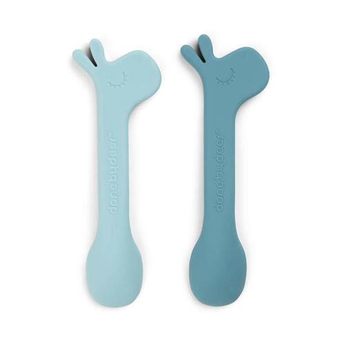 Lot de 2 Cuillères Silicone LALEE Bleu - DONE BY DEER
