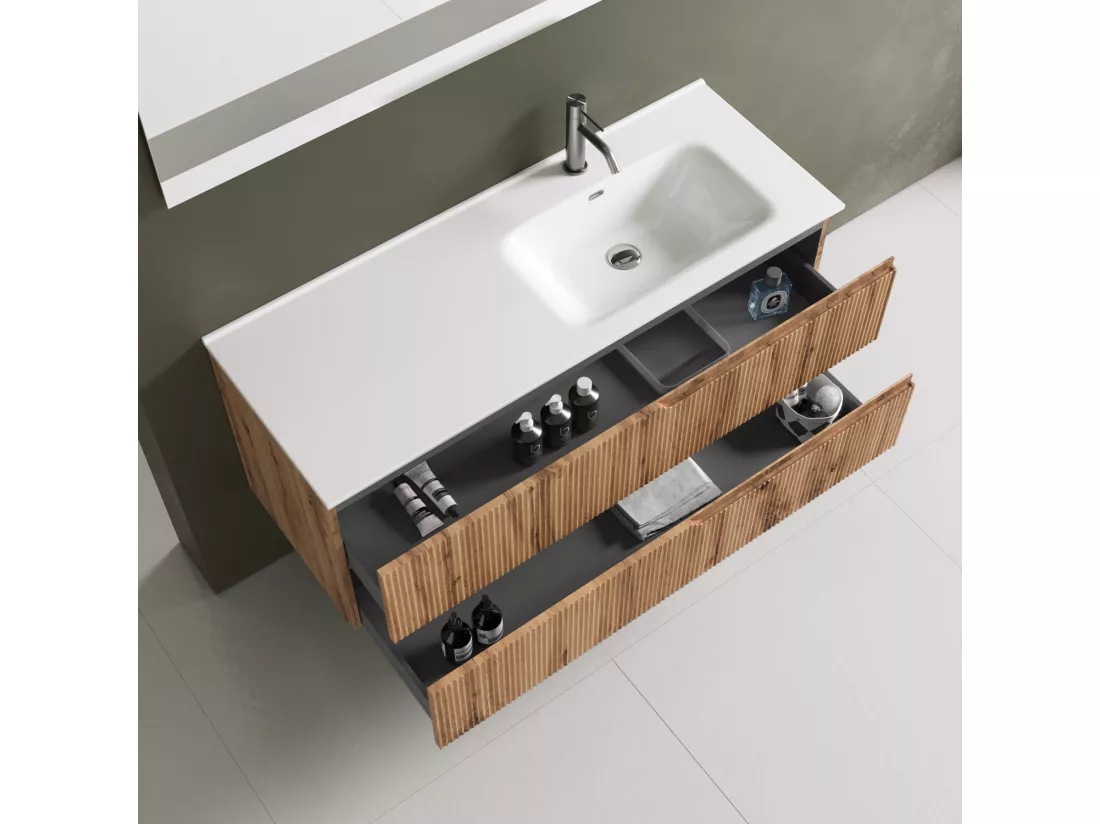 Ensemble salle de bain DX vasque 4 pièces VENERE chêne