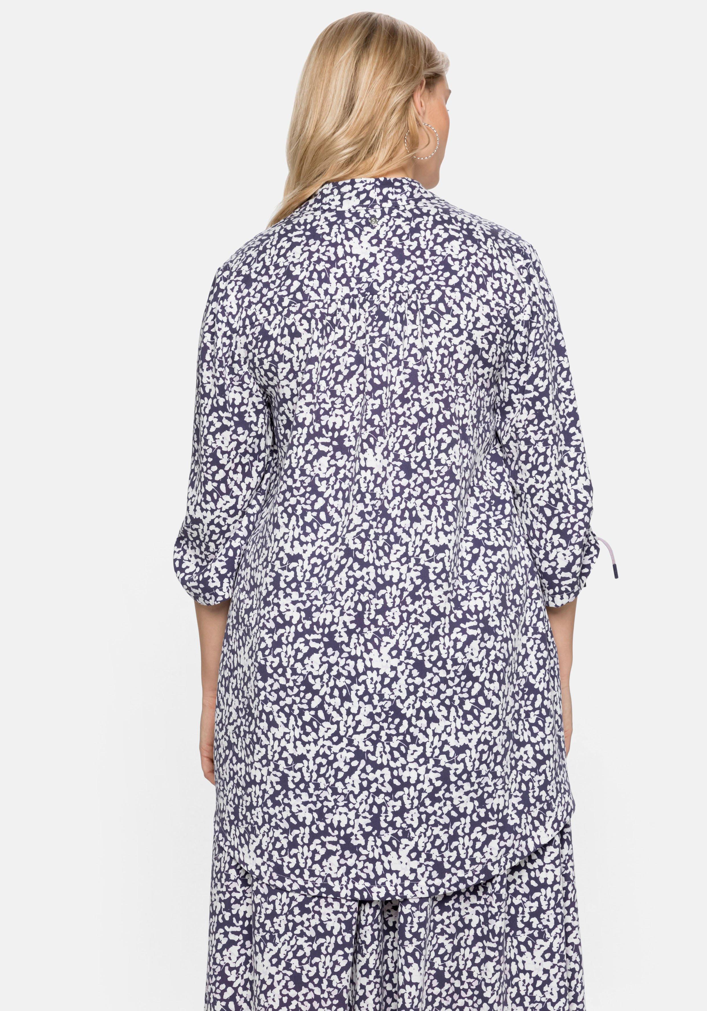 Longtunika mit Alloverprint und 3/4-Ärmeln