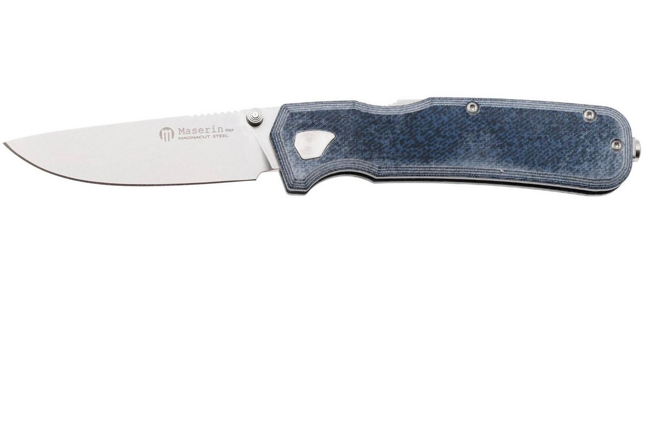 Maserin 630/MCJ Pulse Magnacut, Denim Jeans Micarta, zakmes, Igor Bortolussi design