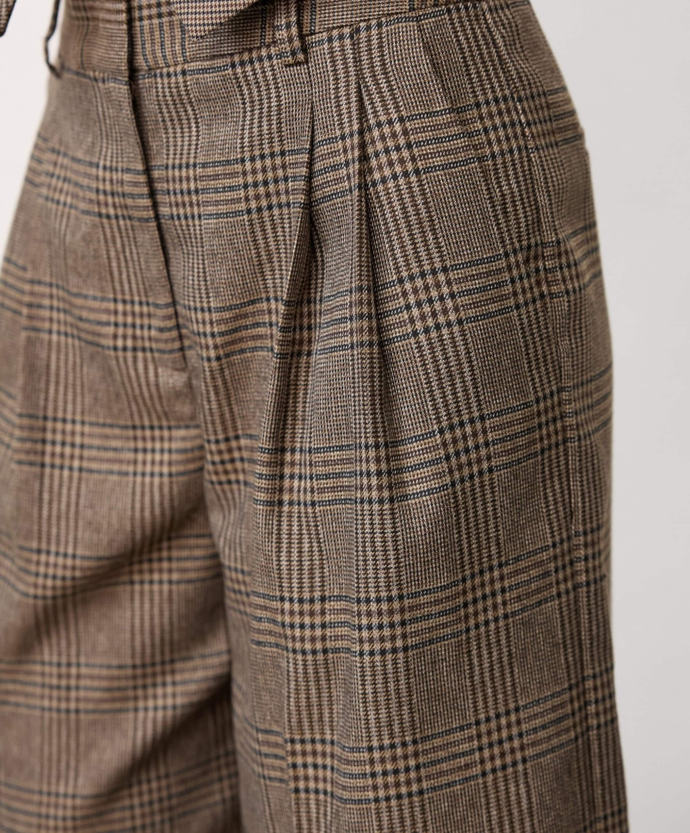 Co'Couture VeyaCC Check Bermuda dames bermuda bruin