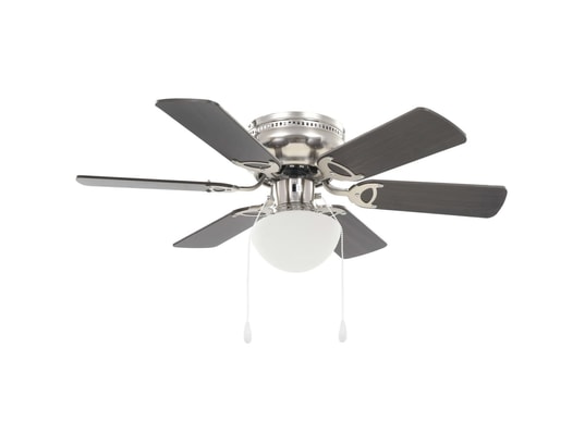 VIDAXL - Ventilateur plafond Ventilateur de plafond orné avec lumière 82 cm marron foncé