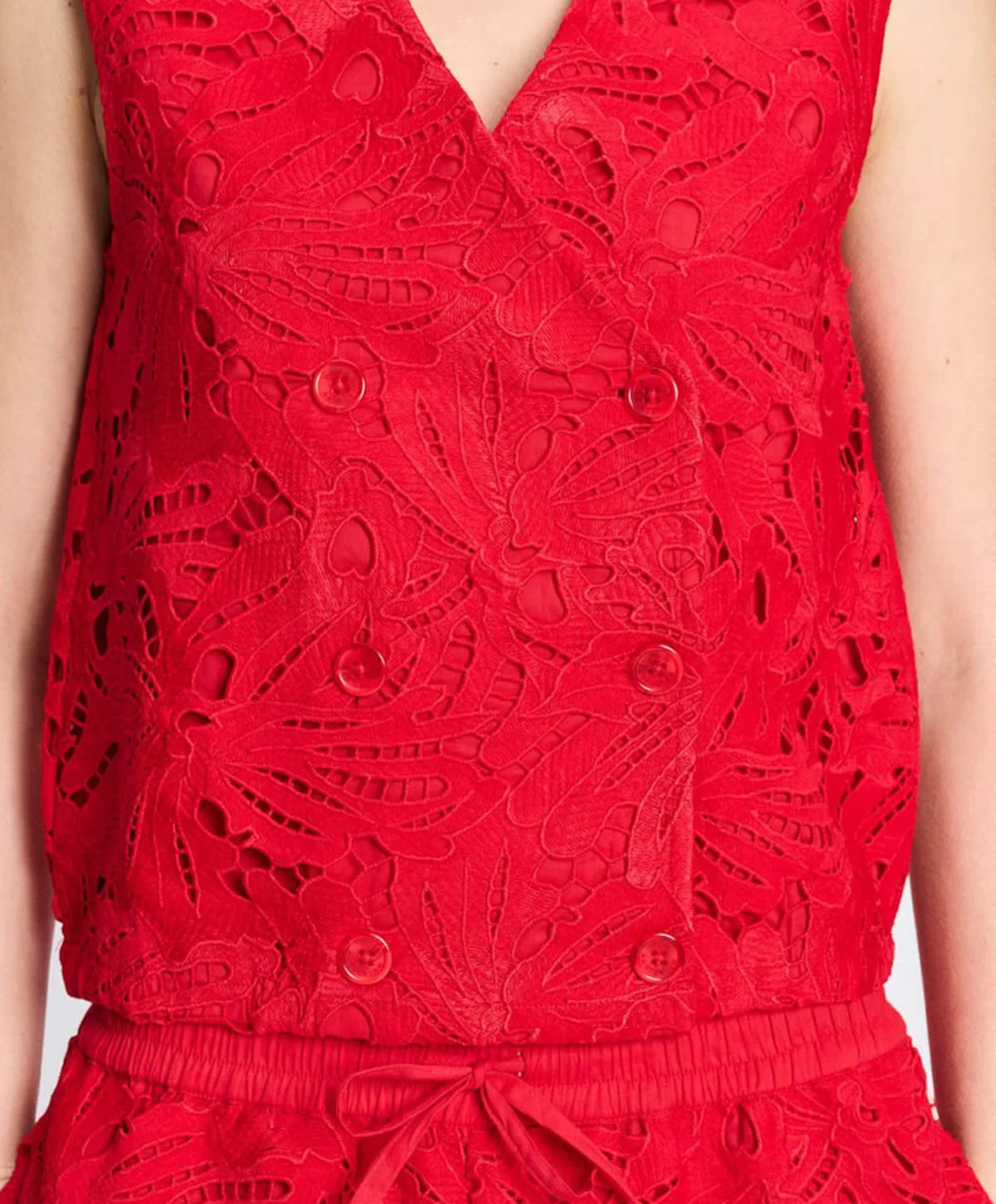 Pom Amsterdam Dames gilet rood