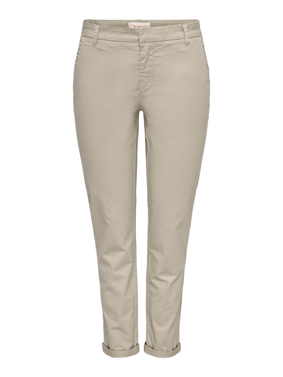 ONLBIANA Normal geschnitten Chino Hose Oxford Tan