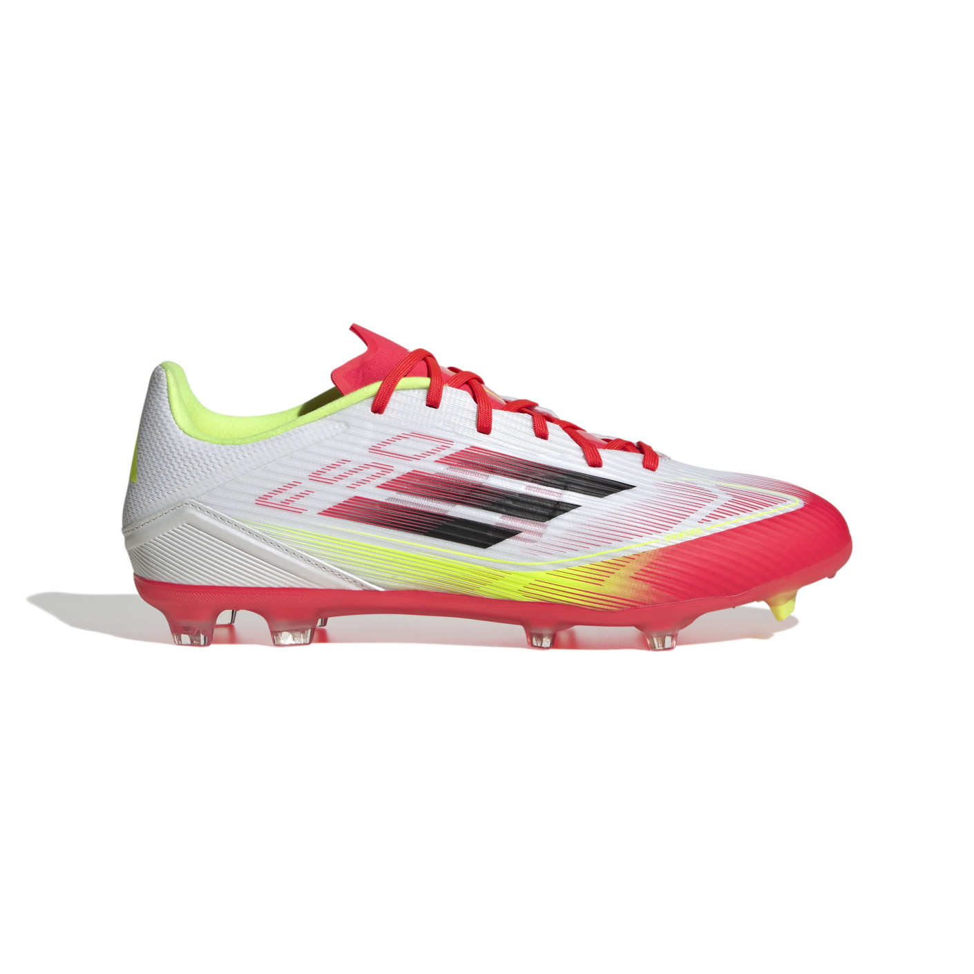 Adidas F50 League Gras / Kunstgras Voetbalschoenen (MG) Wit Rood Zwart Geel