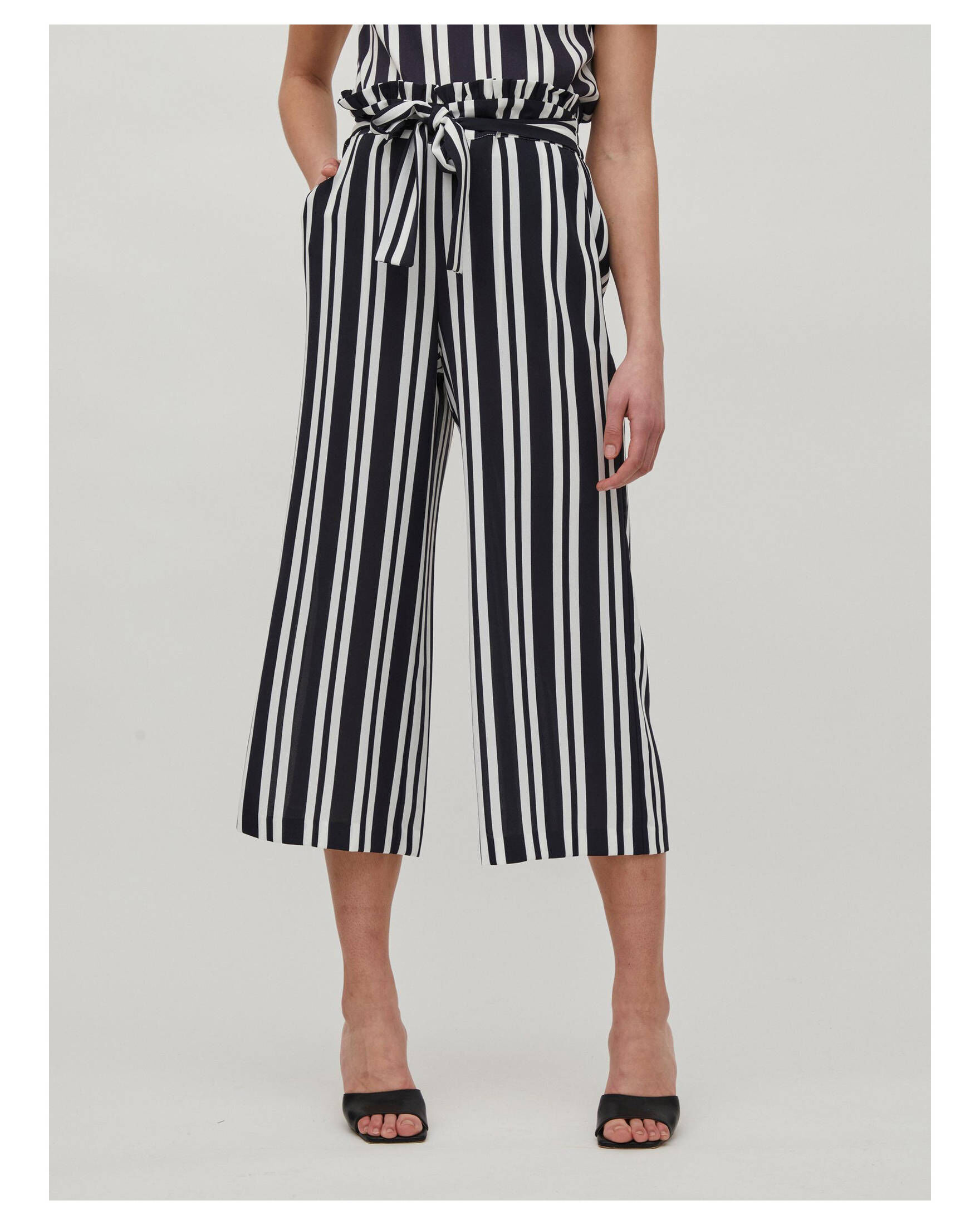 Vila| Damen Hose VIRASHA NEW HW CROPPED WIDE PANT/LC