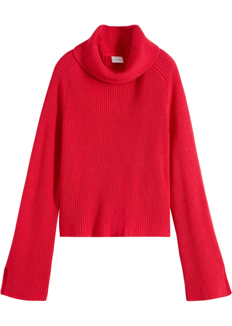Pull court en maille avec col roulé