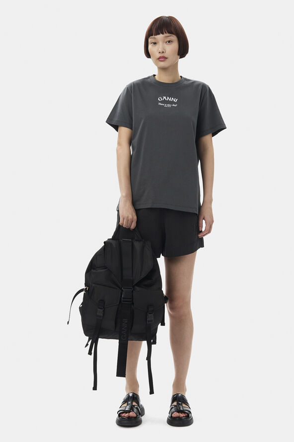 Ganni Recycled Tech Backpack Black