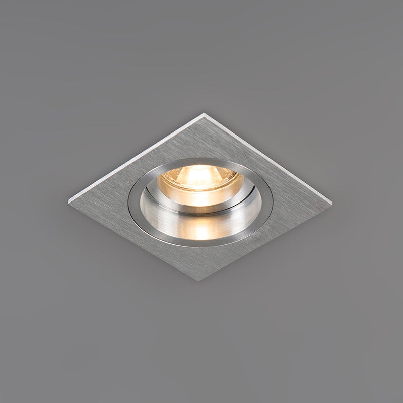 Rechthoekige inbouwspot, aluminium, draai- en kantelbaar - Chuck