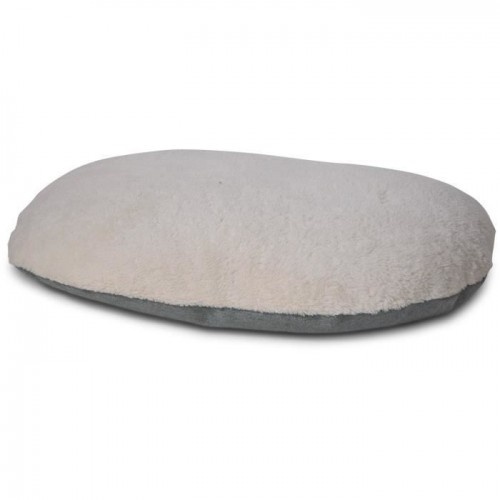Colchão oval para cães Vadigran Hera, nas cores creme e cinza.